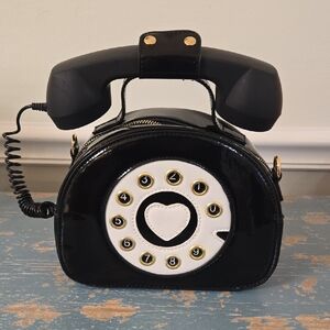 Retro Black Telephone Handbag